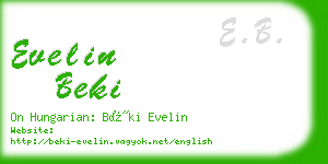 evelin beki business card